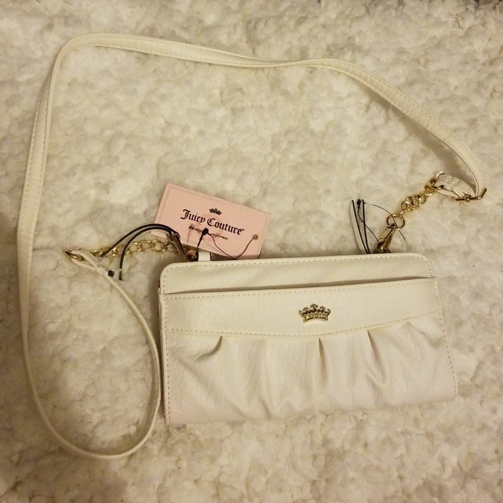 Juicy Couture White crossbody wallet